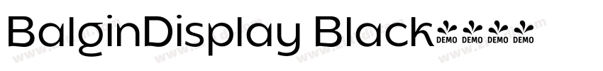 BalginDisplay Black字体转换